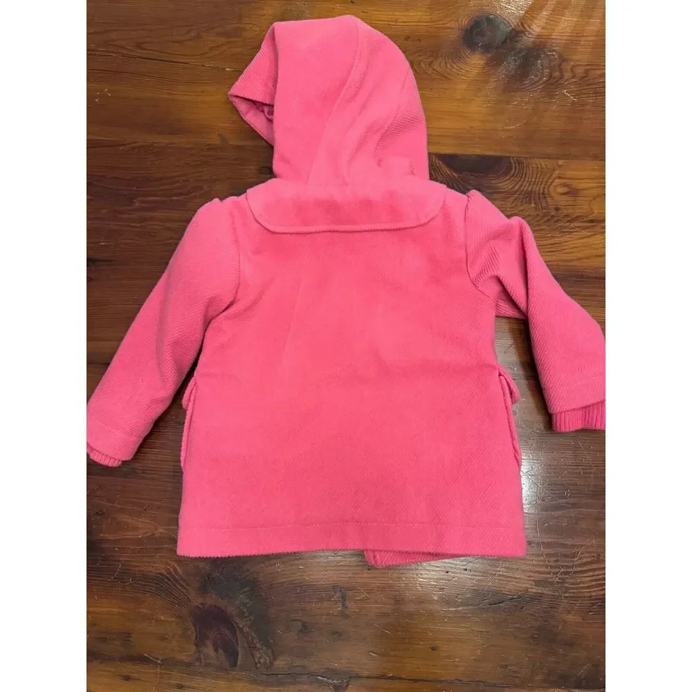 Hartstrings Baby Girls Woven Pea Coat Duffle Coat Toggle Closure Pink 12 Months